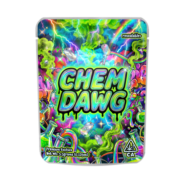 Chemdawg Mylar Pouches Pre - Labeled - 3.5g (1/8oz)