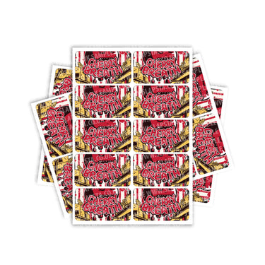 Cherry Breath Rectangle / Pre - Roll Label - Pre - Roll (10.16cm x 6.7cm)