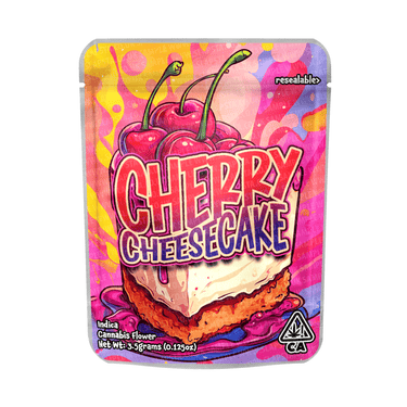 Cherry Cheesecake Mylar Pouches Pre - Labeled - 3.5g (1/8oz)