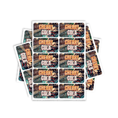 Cherry Cola Rectangle / Pre - Roll Label - Pre - Roll (10.16cm x 6.7cm)