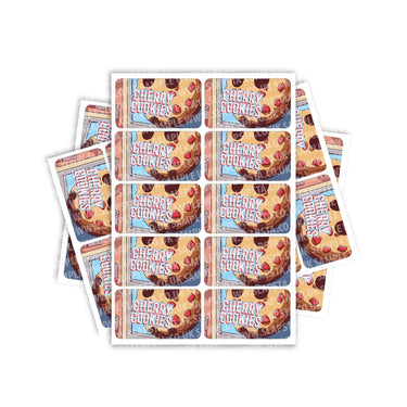 Cherry Cookies Rectangle / Pre - Roll Label - Pre - Roll (10.16cm x 6.7cm)