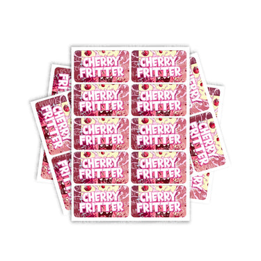 Cherry Fritter Rectangle / Pre - Roll Label - Pre - Roll (10.16cm x 6.7cm)