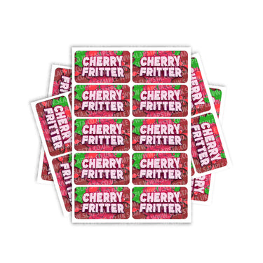 Cherry Fritter Rectangle / Pre - Roll Label - Pre - Roll (10.16cm x 6.7cm)