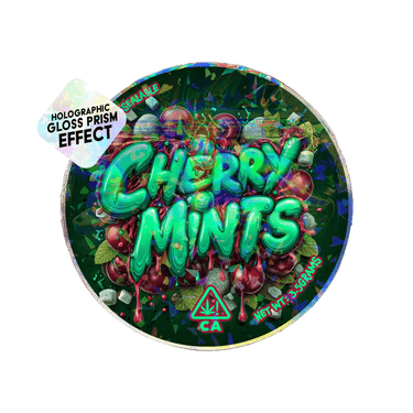 Cherry Mints Circle Holo Mylar Sticker Packs - SLAPSTA