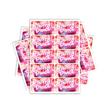 Cherry Punch Rectangle / Pre - Roll Label - Pre - Roll (10.16cm x 6.7cm)