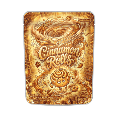 Cinnamon Rolls Mylar Pouches Pre - Labeled - 3.5g (1/8oz)