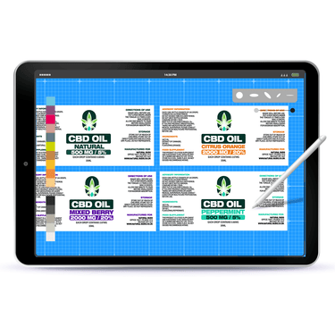 Complex label design with ingredients and compliance panel — SLAPSTA