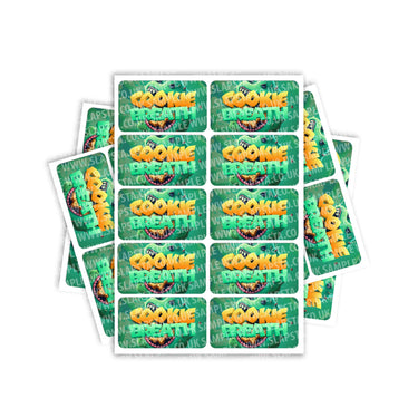 Cookie Breath Rectangle / Pre - Roll Label - Pre - Roll (10.16cm x 6.7cm)