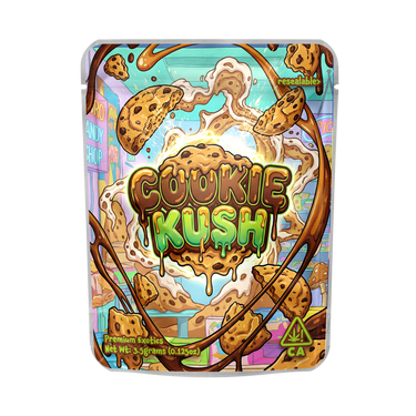 Cookie Kush Mylar Pouches Pre - Labeled - 3.5g (1/8oz)