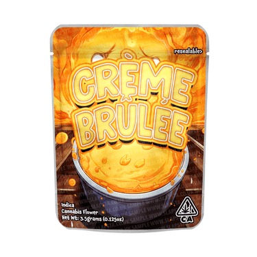 Creme Brulee Mylar Pouches Pre - Labeled - 3.5g (1/8oz)