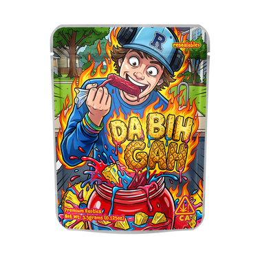 Da Bih Gah Mylar Sticker Packs - Mylar Strain Bags3.5g (1/8oz)