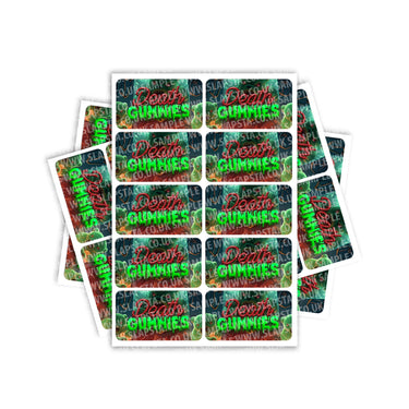 Death Gummies Rectangle / Pre - Roll Label - Pre - Roll (10.16cm x 6.7cm)