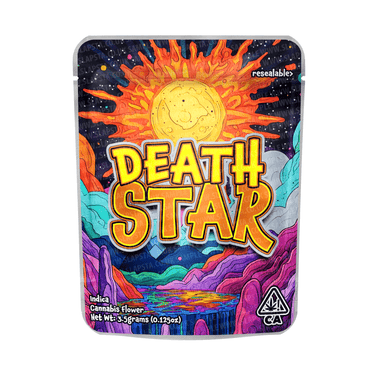 Death Star Mylar Pouches Pre - Labeled - 3.5g (1/8oz)