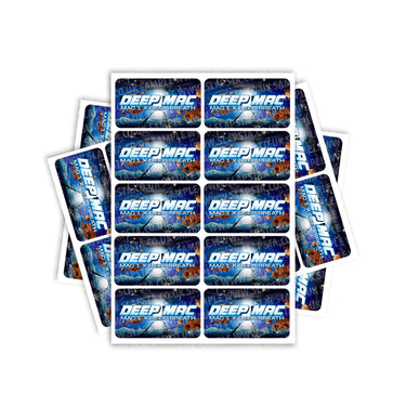 Deep Mac Rectangle / Pre - Roll Label - Pre - Roll (10.16cm x 6.7cm)