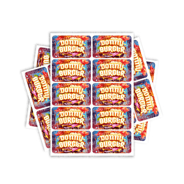 Donny Burger Rectangle / Pre - Roll Label - Pre - Roll (10.16cm x 6.7cm)