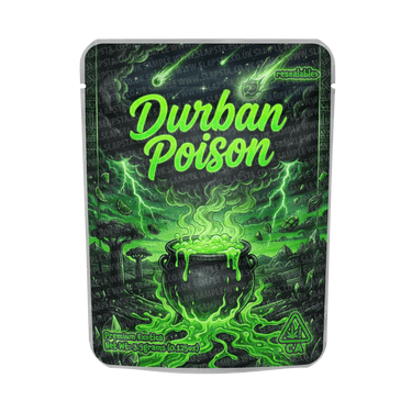 Durban Poison Mylar Pouches Pre - Labeled - 3.5g (1/8oz)