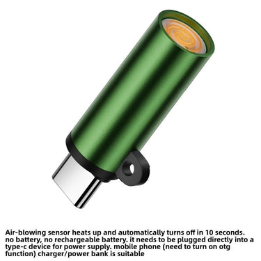 Flameless USB Type - C Lighter - Green