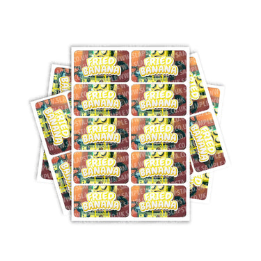 Fried Banana Rectangle / Pre - Roll Label - Pre - Roll (10.16cm x 6.7cm)