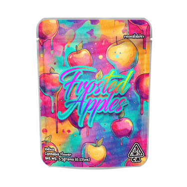 Frosted Applez Mylar Pouches Pre - Labeled - 3.5g (1/8oz)