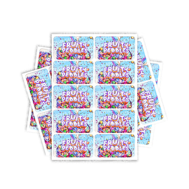 Fruity Pebbles Rectangle / Pre - Roll Label - Pre - Roll (10.16cm x 6.7cm)