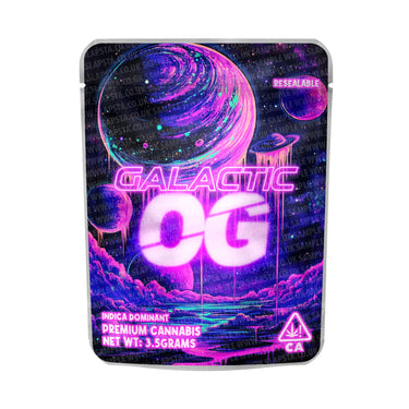 Galactic OG Mylar Pouches Pre - Labeled - 3.5g (1/8oz)