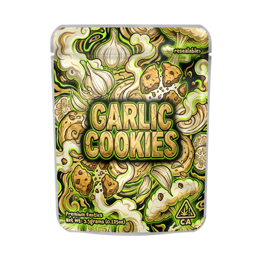 Garlic Cookies Mylar Pouches Pre - Labeled - 3.5g (1/8oz)