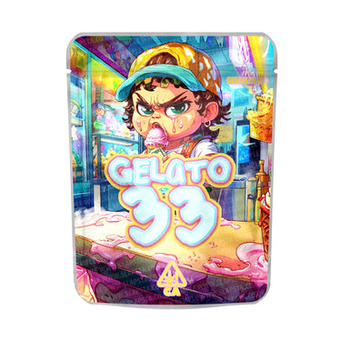 Gelato 33 Mylar Pouches Pre - Labeled - 3.5g (1/8oz)