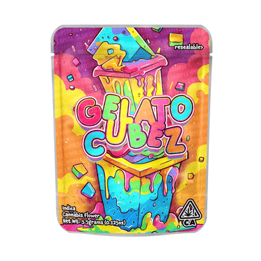 Gelato Cubez Mylar Pouches Pre - Labeled - 3.5g (1/8oz)