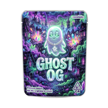 Ghost OG Mylar Pouches Pre - Labeled - 3.5g (1/8oz)