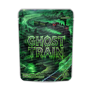 Ghost Train Mylar Pouches Pre - Labeled - 3.5g (1/8oz)