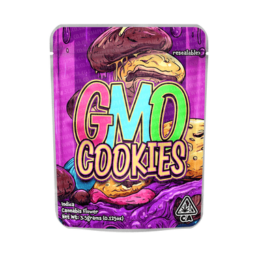 GMO Cookies Mylar Pouches Pre - Labeled - 3.5g (1/8oz)
