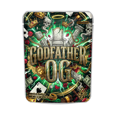 Godfather OG Mylar Pouches Pre - Labeled - 3.5g (1/8oz)
