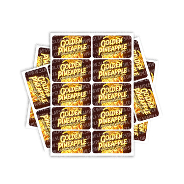 Golden Pineapple Rectangle / Pre-Roll Label - Pre-Roll (10.16cm x 6.7cm) / 10