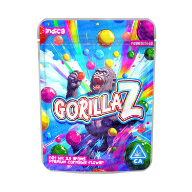 GorillaZ Mylar Pouches Pre - Labeled - 3.5g (1/8oz)