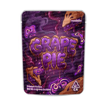 Grape Pie Mylar Pouches Pre - Labeled - 3.5g (1/8oz)