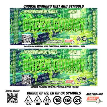 Green Gummy UV Miron Jars - SLAPSTA