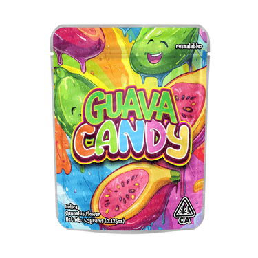 Guava Candy Mylar Pouches Pre - Labeled - 3.5g (1/8oz)