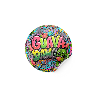 Guava Dawg Circular Stickers - 2.5cm