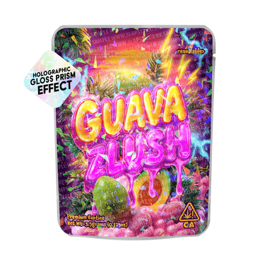 Guava Zlush Tart Holo Mylar Sticker Packs - 3.5g (1/8oz)