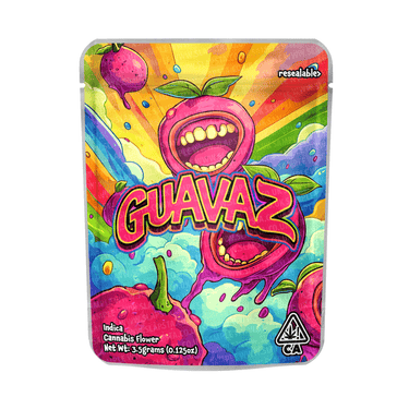 Guavaz Mylar Pouches Pre - Labeled - 3.5g (1/8oz)