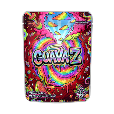 GuavaZ Mylar Pouches Pre - Labeled - SLAPSTA
