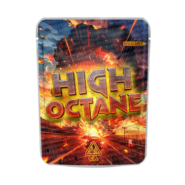 High Octane Mylar Pouches Pre - Labeled - 3.5g (1/8oz)