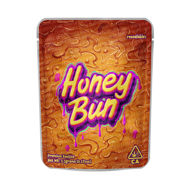Honey Bun Mylar Pouches Pre - Labeled - 3.5g (1/8oz)