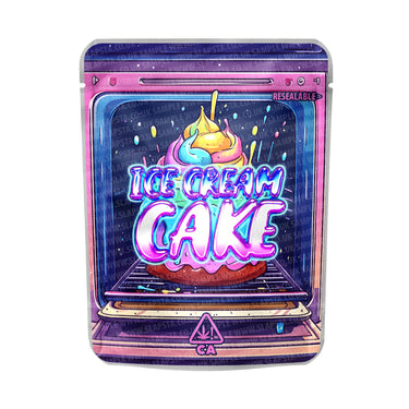 Ice Cream Cake Mylar Pouches Pre - Labeled - 3.5g (1/8oz)