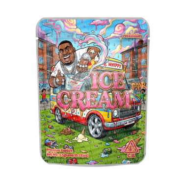 Ice Cream Mylar Pouches Pre - Labeled - 3.5g (1/8oz)