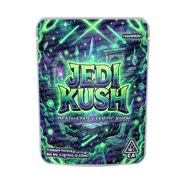 Jedi Kush Mylar Pouches Pre - Labeled - 3.5g (1/8oz)