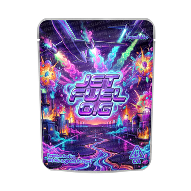 Jet Fuel OG Mylar Pouches Pre - Labeled - 3.5g (1/8oz)