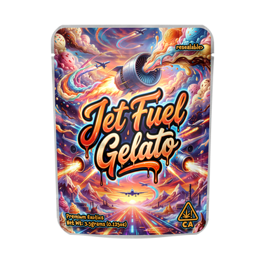 Jetfuel Gelato Mylar Pouches Pre - Labeled - 3.5g (1/8oz)