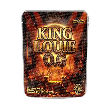 King Louie OG Mylar Pouches Pre - Labeled - 3.5g (1/8oz)