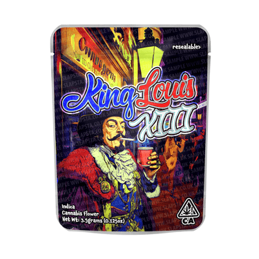 King Louis XIII Mylar Pouches Pre - Labeled - 3.5g (1/8oz)
